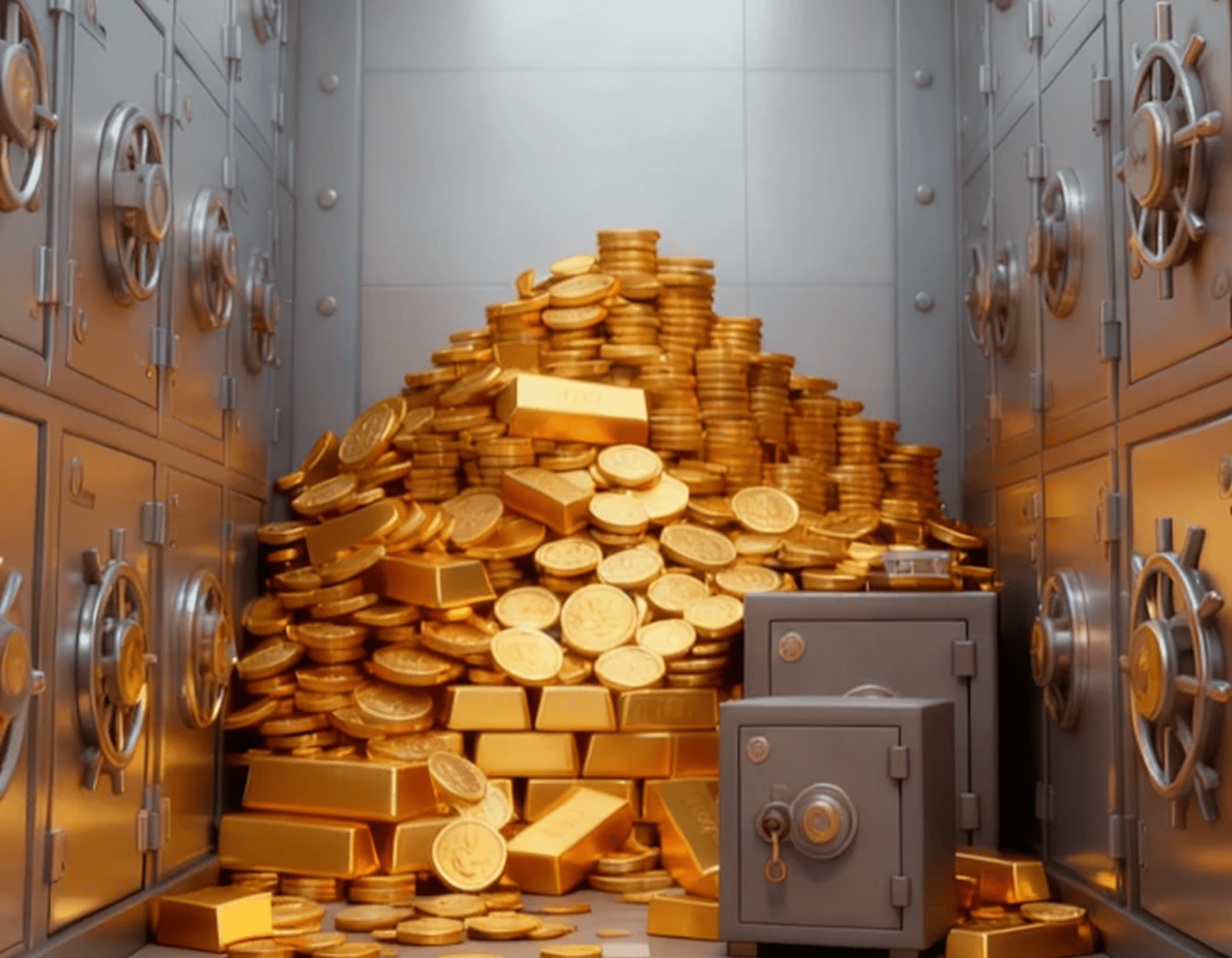 Gold stack in vault